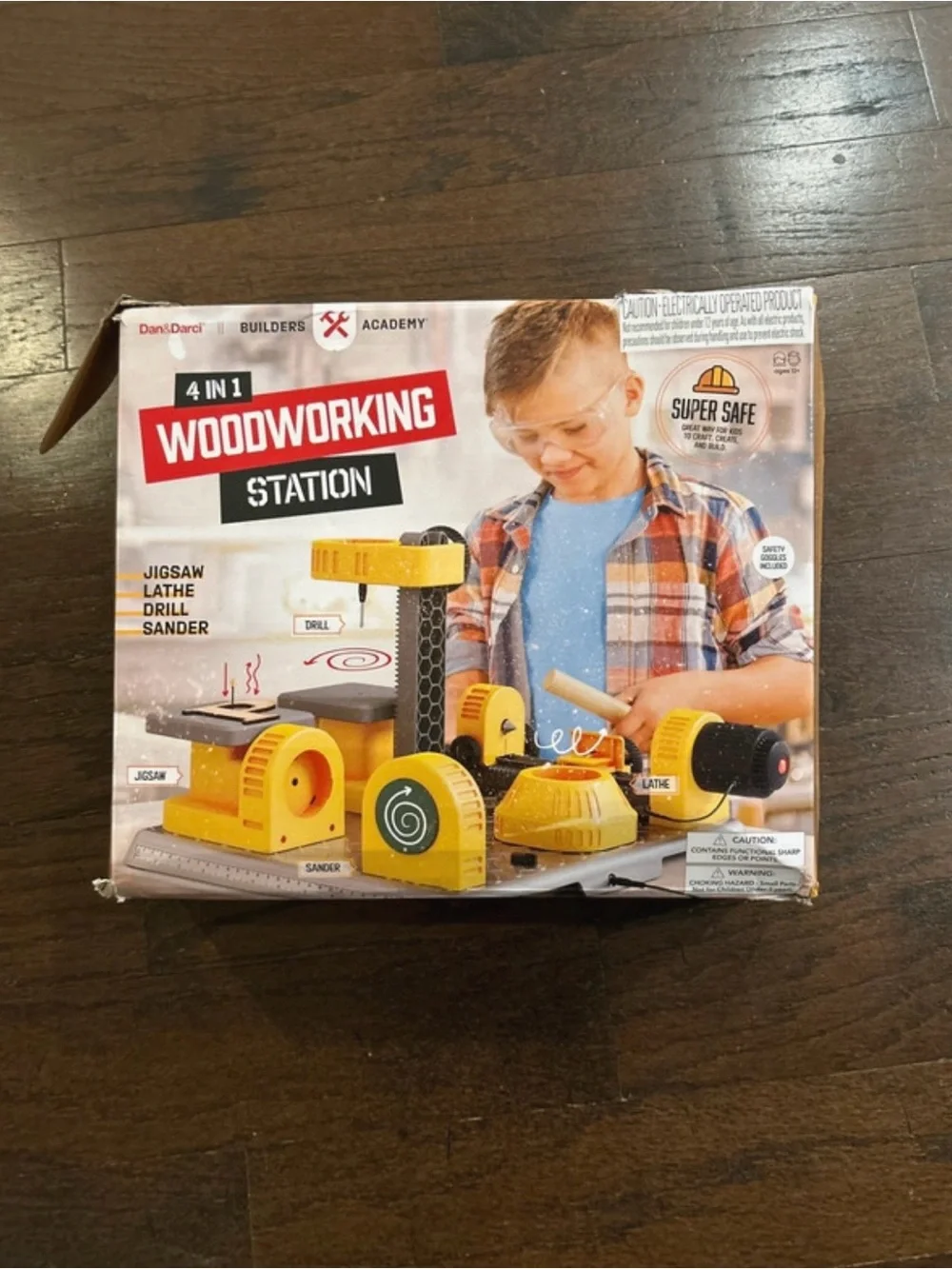 4-in-1 Woodworking Station Kids Toy - Yellow
